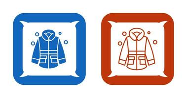 icono de vector de chaqueta de invierno