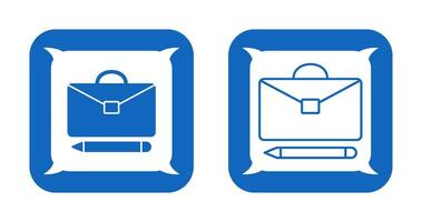 Briefcase and Pen Vector Icon