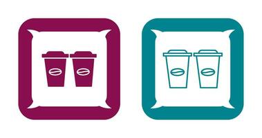 Two Coffees Vector Icon