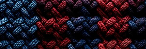 Extreme close up highlighting rich pattern and texture in knitted wool backgrounds photo