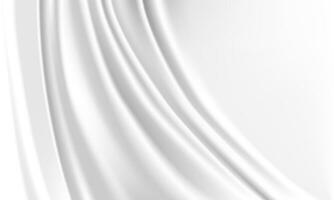 Abstract white fabric wave with blank space luxury background vector