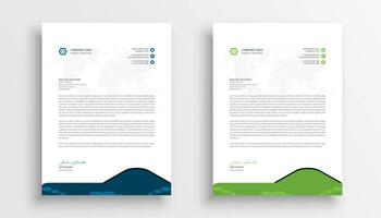 Professional and modern corporate business letterhead design vector