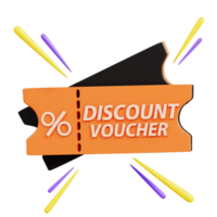 Discount Sale Text 3D Icon png