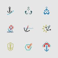 anchor logo and symbol vector