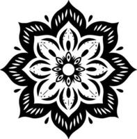 Mandala, Black and White Vector illustration