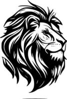 Lion - Black and White Isolated Icon - Vector illustration