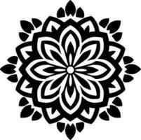 Mandala, Black and White Vector illustration