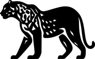 leopardo, minimalista y sencillo silueta - vector ilustración