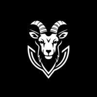 Goat, Black and White Vector illustration