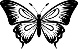 mariposa, negro y blanco vector ilustración