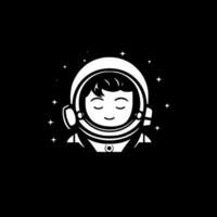 astronauta - minimalista y plano logo - vector ilustración