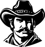 Western, Black and White Vector illustration