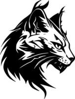 Wildcat, Black and White Vector illustration