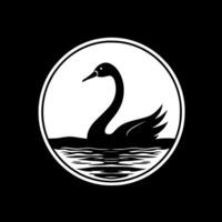 cisne - minimalista y plano logo - vector ilustración