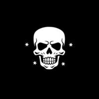 Skull, Black and White Vector illustration