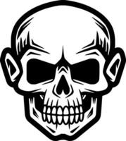 Skull, Black and White Vector illustration