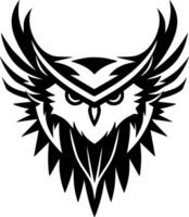 Owl - Black and White Isolated Icon - Vector illustration