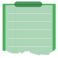 verde carta bloc notes png