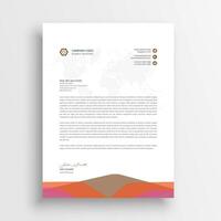 Professional and modern corporate business letterhead design vector