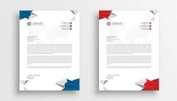 Professional and modern corporate business letterhead design vector