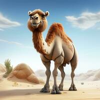 3d cartoon cute camel ai photo