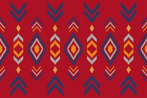ikat seamless pattern abstract background for textile design. Can be used in fabric design for clothes, decorative paper, wrapping, carpet, Vector, illustration vector
