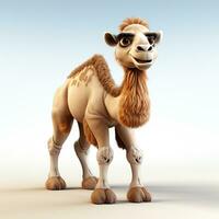 3d cartoon cute camel ai photo