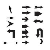 conjunto de flechas vectoriales negras. icono de flecha icono de vector de flecha. flecha. colección de vectores de flechas