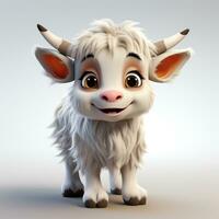 3d cartoon cute bull photo