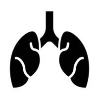 Lungs Vector Glyph Icon For Personal And Commercial Use.