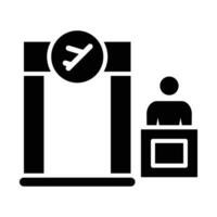 Boarding Gate Vector Glyph Icon For Personal And Commercial Use.