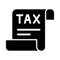 Tax Vector Glyph Icon For Personal And Commercial Use.