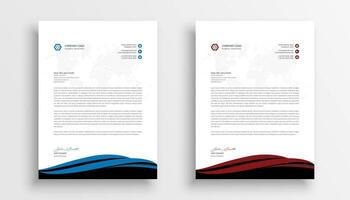 Professional and modern corporate business letterhead design vector