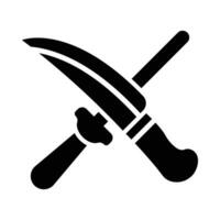 Knife Sharpener Vector Glyph Icon For Personal And Commercial Use.