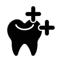 Tooth Whitening Vector Glyph Icon For Personal And Commercial Use.