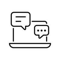 Answer chat conversation, online question icon. Message bubble chatting talking. Chat notification on phone flat screen, person chatting mobile Vector illustration. design on white background. EPS 10