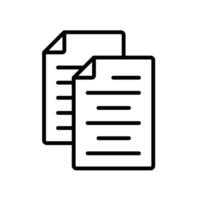 contract records icon line style. copy paste document symbol. Paper sheet folder, resume, agreements, form message business element. vector illustration. Design on white background. EPS 10