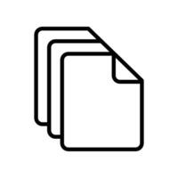 New blank document file icon line style. copy paste symbol. Paperwork stack, syllabus sheet folder, form message business element. outline vector illustration. Design on white background. EPS 10