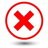 checkmark and x or confirm and deny circle icon button vector