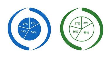 icono de vector de gráfico circular