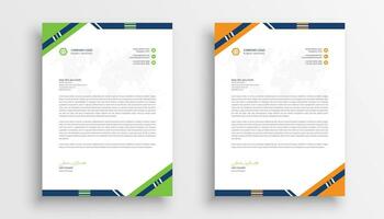 Professional and modern corporate business letterhead design vector