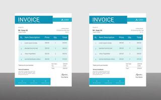 business invoice template vector