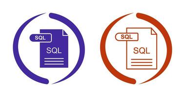 icono de vector de sql