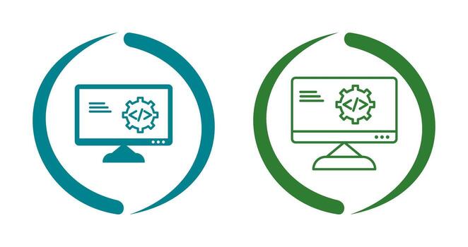 Unique Code Optimization Vector Icon