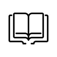 Open book line icon. Read magazine, booklet and encyclopedia symbol. Documents reader logo for web and mobile app. Library or book store sign. Vector illustration. design on white background. EPS 10
