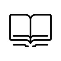 Open book line icon. Read magazine, booklet and encyclopedia symbol. Documents reader logo for web and mobile app. Library or book store sign. Vector illustration. design on white background. EPS 10