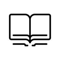 Open book line icon. Read magazine, booklet and encyclopedia symbol. Documents reader logo for web and mobile app. Library or book store sign. Vector illustration. design on white background. EPS 10