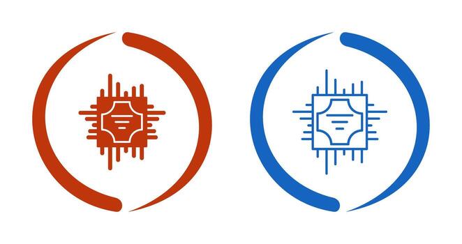 icono de vector de cpu