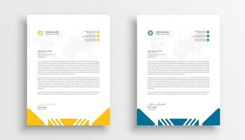 Professional and modern corporate business letterhead design vector