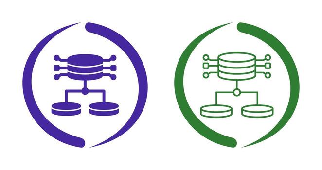 icono de vector de datos estructurados